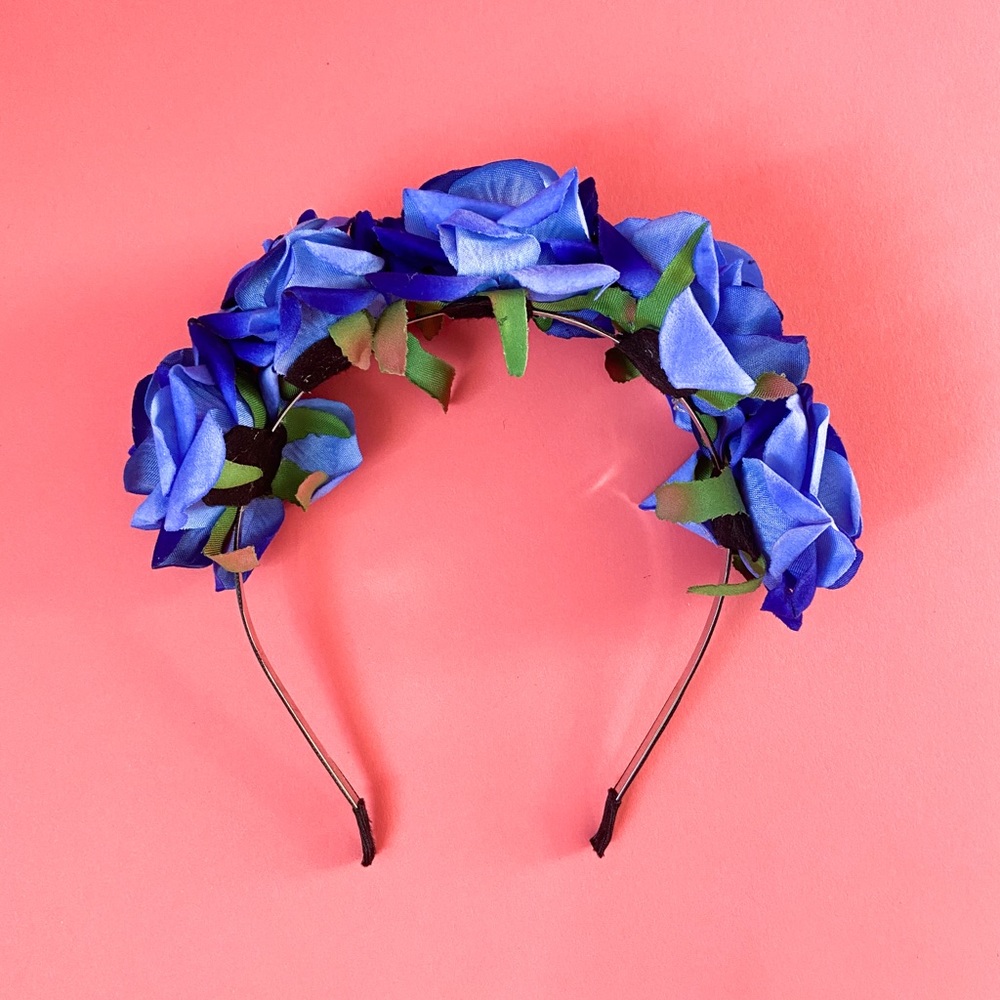Blue Roses Headband - Picture 5 of 8